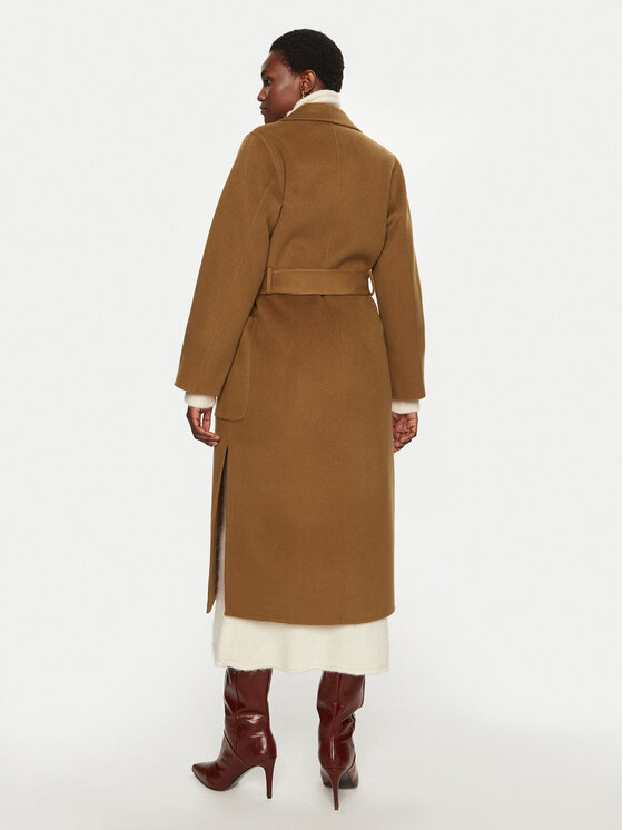 IVY OAK IVY OAK Vilnonis paltas Celia IO111046 Ruda Loose Fit