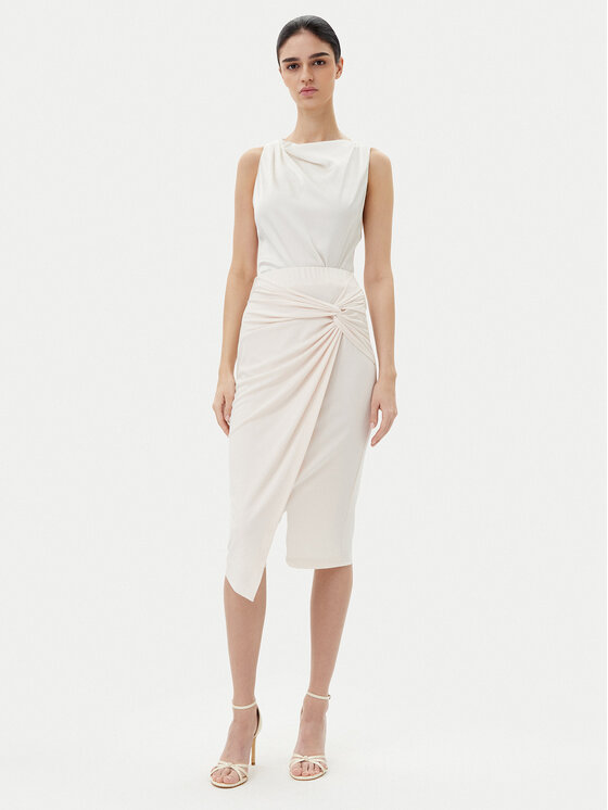 Rinascimento Rinascimento Midi krilo CFC0123489003 Bež Regular Fit