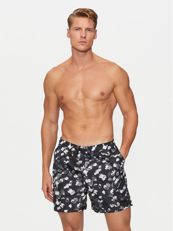 Calvin Klein Swimwear Calvin Klein Swimwear Plavecké šortky KM0KM01162 Čierna Regular Fit