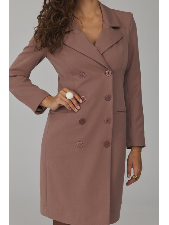 NIFE NIFE Sukienka wieczorowa S299 Beżowy Fitted Fit