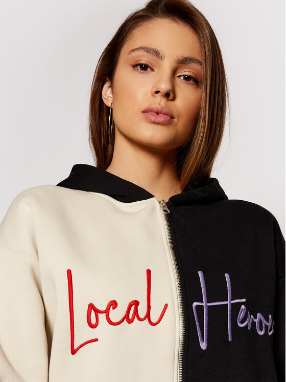 Local Heroes Bluza Half Naked Zip SS21S0005 Beżowy Regular Fit Modivo pl