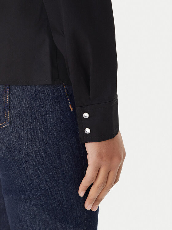 Guess Guess Košile W2YH41 WAF10 Černá Slim Fit
