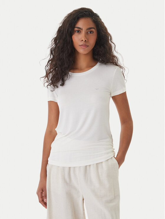 Emporio Armani Emporio Armani T-särk EW000408 AF19024 U1131 Valge Regular Fit