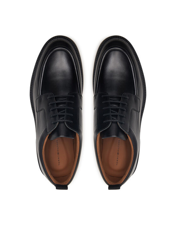 Tommy Hilfiger Tommy Hilfiger Félcipő Corporate Casual Lth Deck Shoe FM0FM05979 Fekete