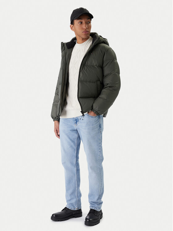 Tommy Jeans Tommy Jeans Kurtka puchowa Essential DM0DM19786 Zielony Regular Fit