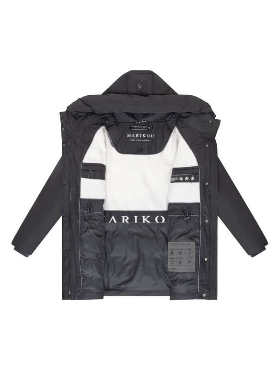 Marikoo Marikoo Kurtka zimowa Delilah Szary Regular Fit