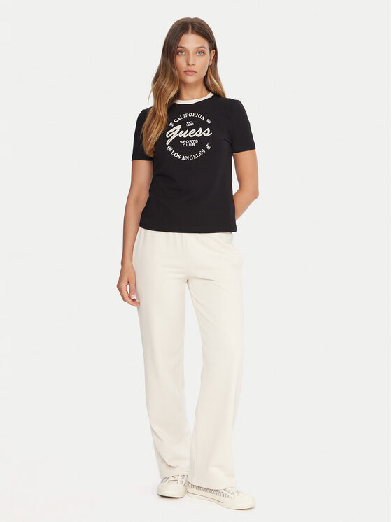 Guess Guess Tričko V5BI03 J1314 Čierna Slim Fit