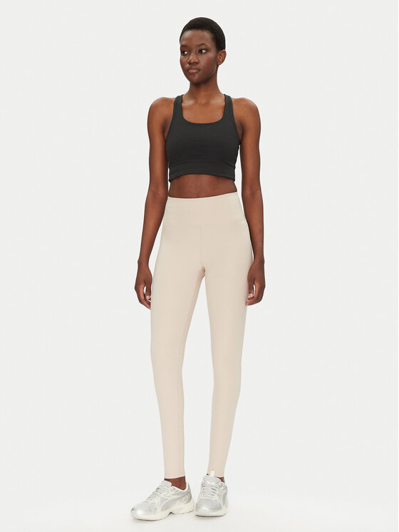 Girlfriend Collective Girlfriend Collective Legginsy Rib High-Rise 4034 Beżowy Slim Fit