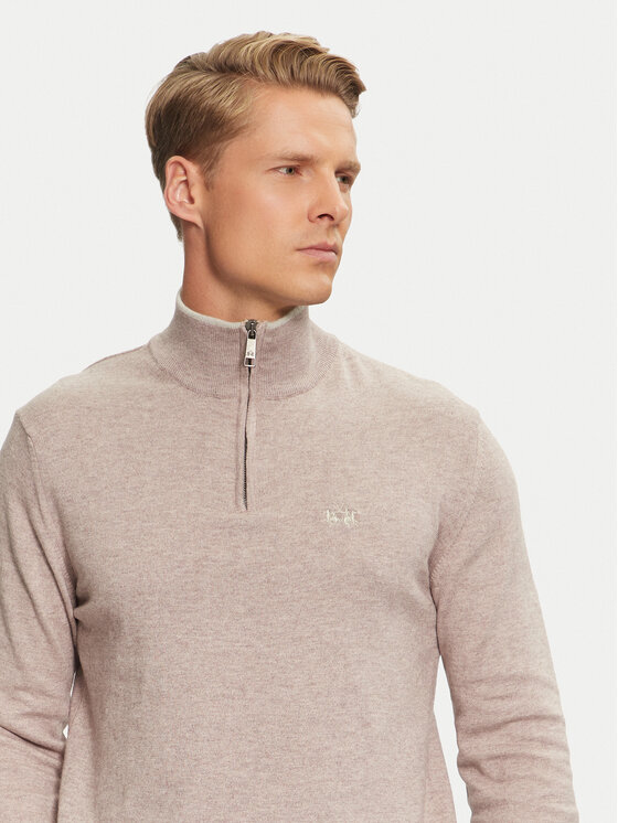 La Martina La Martina Pulover ZMS003 YW091 Rjava Regular Fit