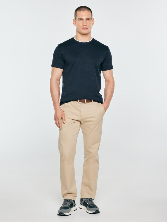 BIG STAR BIG STAR T-Shirt MICEL Granatowy Basic Fit