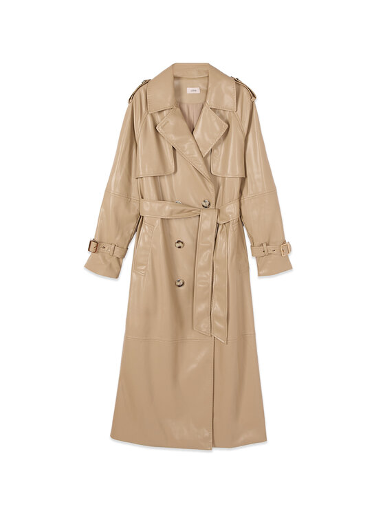 Oltre Oltre Giacca in similpelle 0002J000148N013 Crema Slim Fit