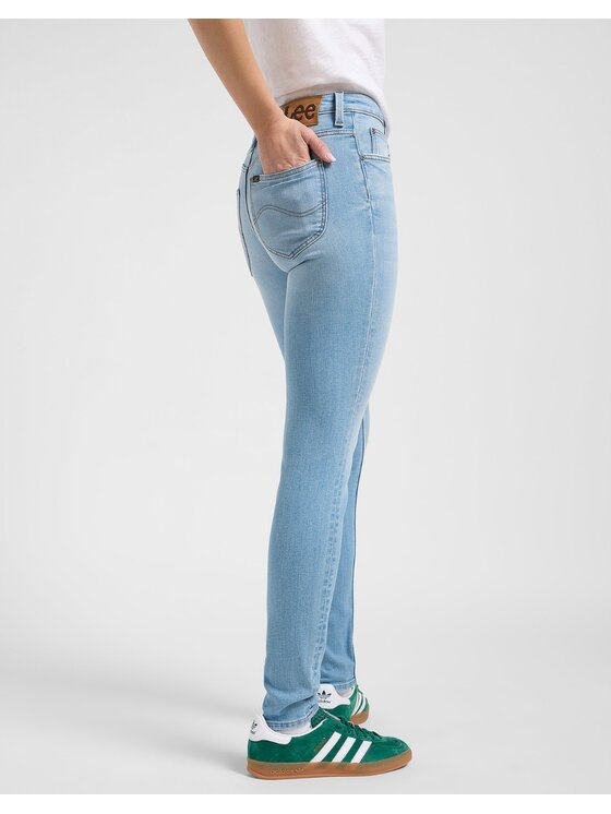 Lee Lee Jeansy Scarlett High Niebieski Skinny Fit