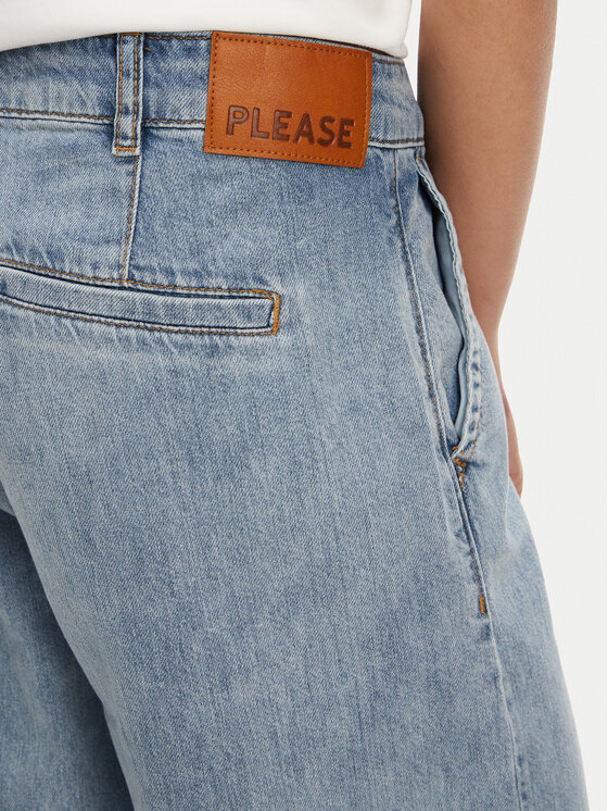 Please Please Jeans P869200002 Blu Wide Leg