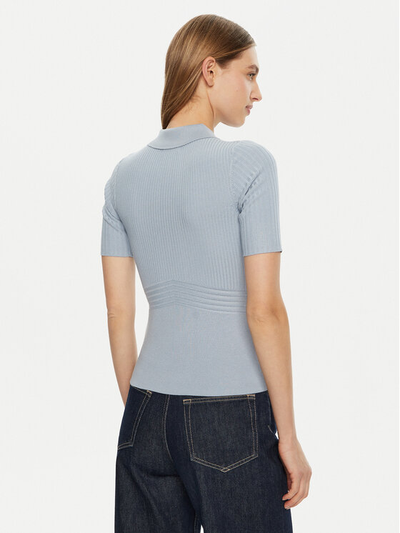 Guess Guess Pulover W5RR10 Z2Y72 Albastru celest Regular Fit