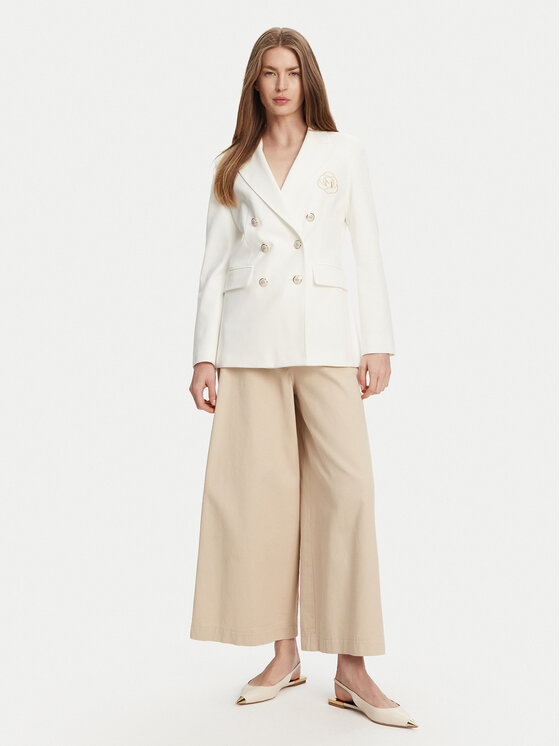 Marella Marella Marynarka Baiocco 2513911024 Biały Slim Fit