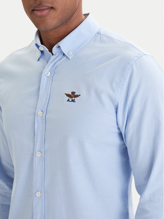 Aeronautica Militare Aeronautica Militare Hemd 261CA1320UCT03532 Himmelblau Regular Fit