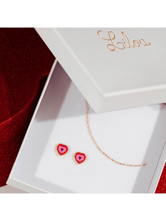 Lilou Lilou Set náušnice a náramek Sweet Zlatá