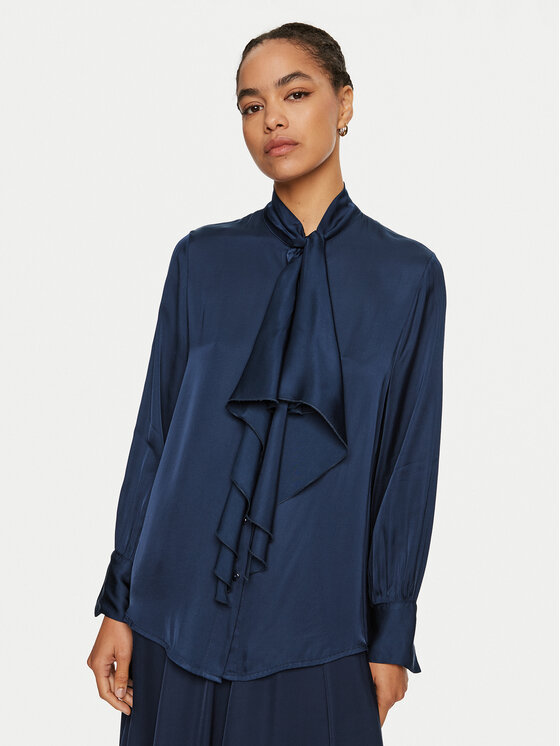 ViCOLO ViCOLO Bluse TS0193 Dunkelblau Regular Fit
