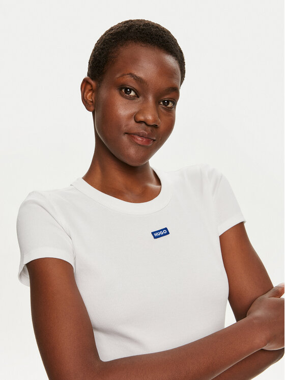 HUGO Hugo T-shirt Easy 50523924 Bijela Slim Fit