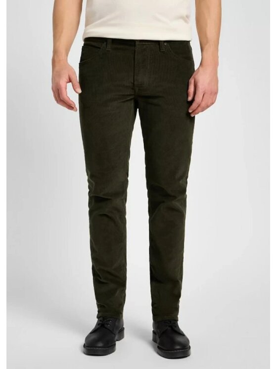 Lee Lee Spodnie materiałowe DAREN ZIP FLY Zielony Regular Fit