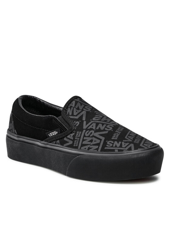 Vans Vans Sneakers aus Stoff Ua Classic Slip-On Platform VN0A3JEZWW01 Schwarz