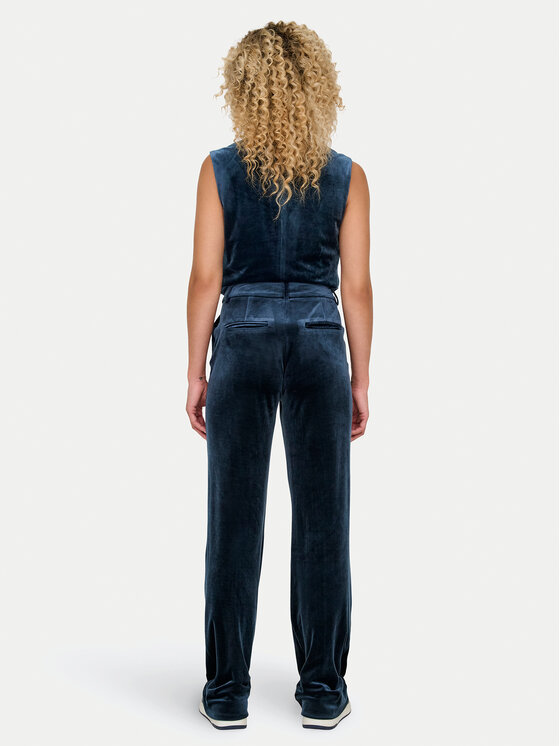 ONLY ONLY Hlače iz tkanine Kayle 15335852 Mornarsko modra Straight Fit