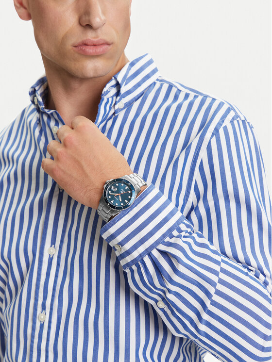 Fossil Fossil Ρολόι Blue FS6050 Ασημί