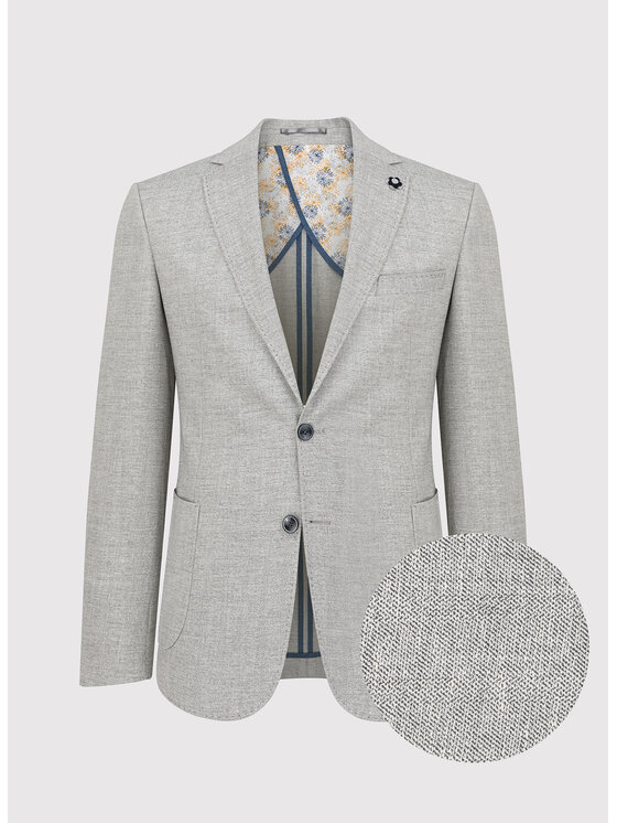 Pako Lorente Pako Lorente Marynarka P23SF-3X-018 Szary Slim Fit