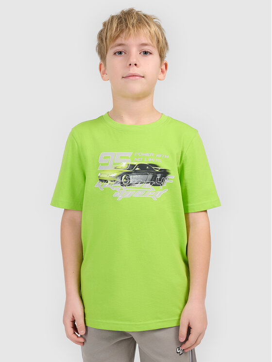 4F 4F T-Shirt ESPORTS RACING Zielony Regular Fit