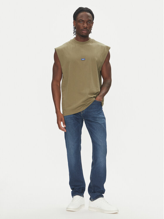 HUGO HUGO Майка Navertz 50509773 Зелений Regular Fit