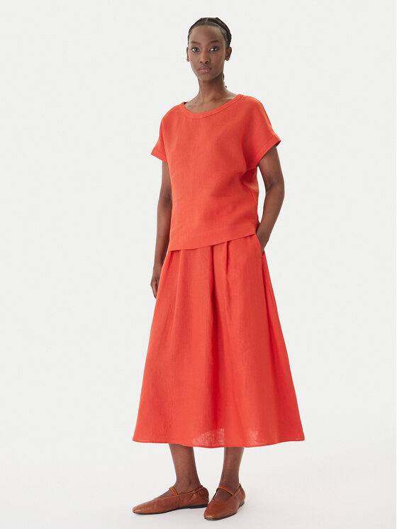 Marella Marella Trapezförmiger Rock Biada 2615101082 Rot Regular Fit