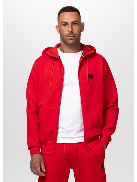 PITBULL PITBULL Bluza CHARGER SMALL LOGO Czerwony Regular Fit