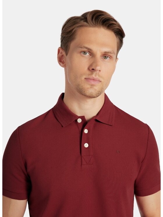 Pako Lorente Pako Lorente Polo P25WF-TX-004 Bordowy Classic Fit