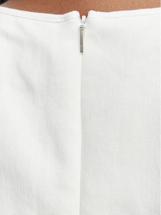 BOSS BOSS Cocktail obleka Dinderal 50557447 Bela Regular Fit