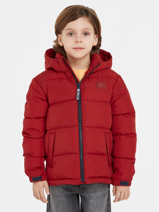Tommy Hilfiger Geacă din puf Alaska KS0KS00402 M Vișiniu Regular Fit