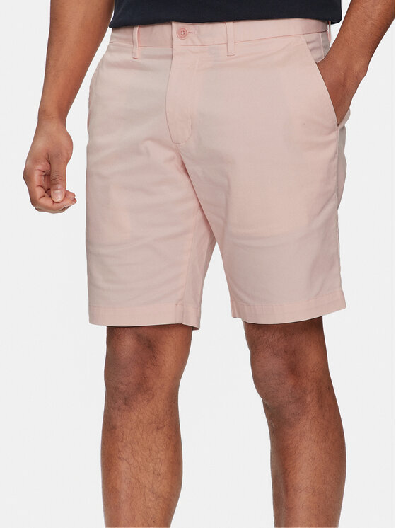 Tommy Hilfiger Tommy Hilfiger Pantalon scurți din material Brooklyn MW0MW23563 Roz Regular Fit
