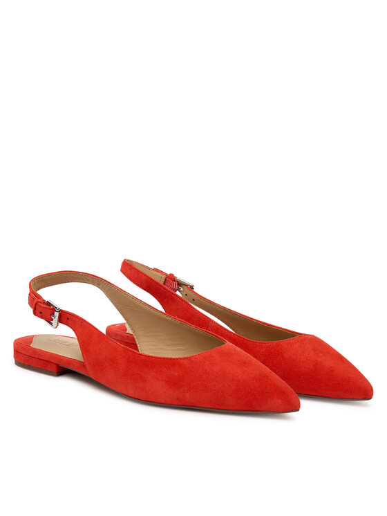 LAUREN RALPH LAUREN LAUREN RALPH LAUREN Baleríny Severn Calfskin 802967746004 Oranžová