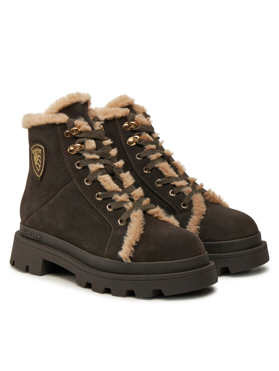 Blauer Blauer Schnürstiefeletten F4KIMMEL06 Braun