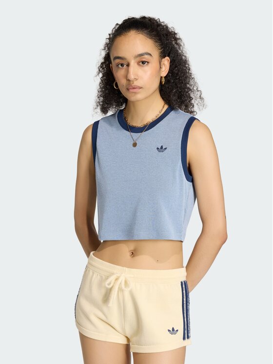 adidas adidas Top 165096 Niebieski jasny Slim Fit