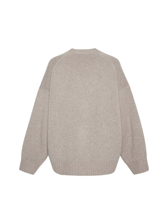 Style Republic Style Republic Kardigan Mieszanka wełny i kaszmiru Brązowy jasny Oversize