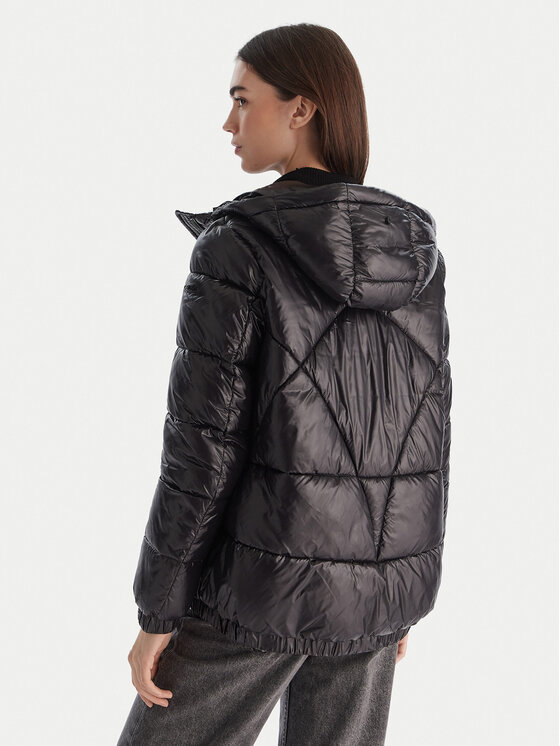 Geox Geox Žieminė striukė Backsie W5628S T3121 F9000 Juoda Oversize