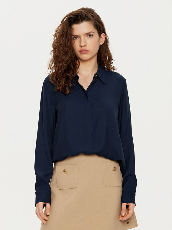 Tommy Hilfiger Tommy Hilfiger Ing WW0WW44045 Sötétkék Regular Fit
