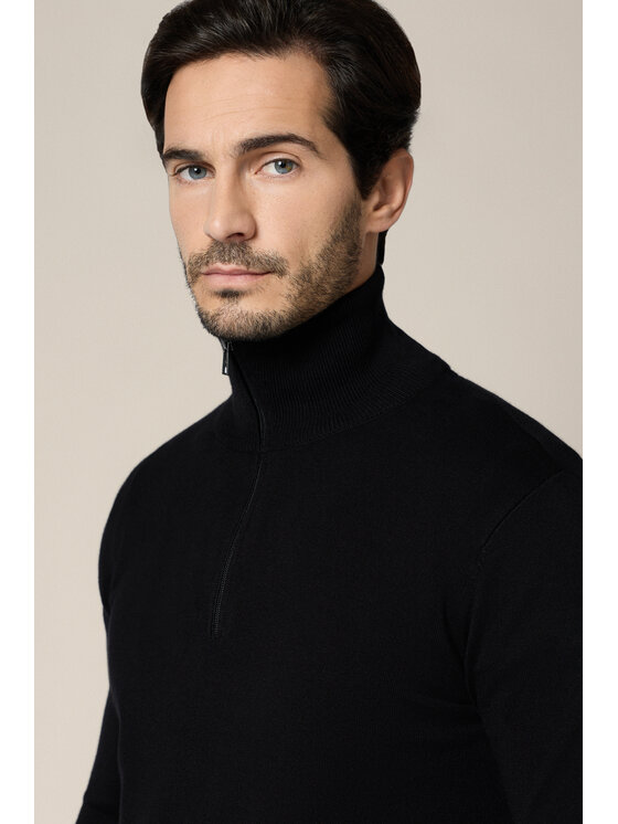 Lancerto Lancerto Sweter Lucan SW073225000074 Czarny Regular Fit