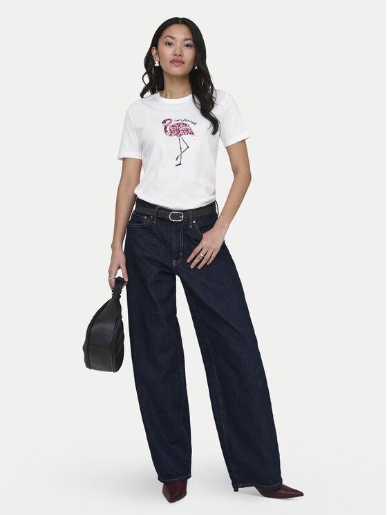 ONLY ONLY Тишърт Kita 15367568 Бял Regular Fit