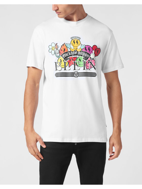 PHILIPP PLEIN PHILIPP PLEIN T-Shirt 22613 Biały Regular Fit