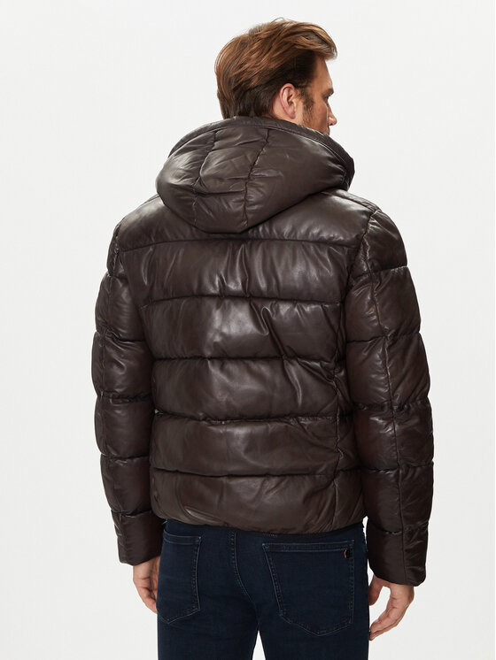 Milestone Milestone Μπουφάν δερμάτινο Salomon 431068 60505 Καφέ Regular Fit