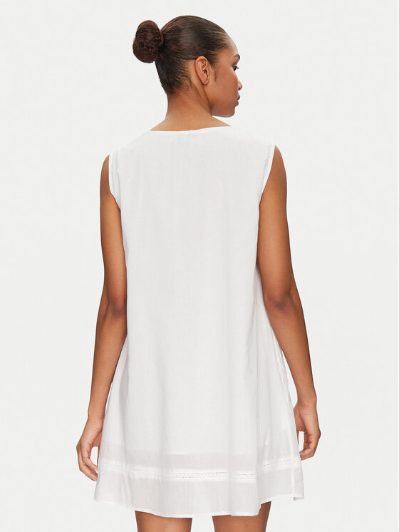 Seafolly Seafolly Rochie de vară Gathered 55431-DR Alb Relaxed Fit
