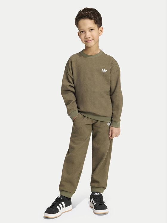 adidas adidas Tepláková souprava Loose Sweat Jogger Set KT1769 Khaki Regular Fit