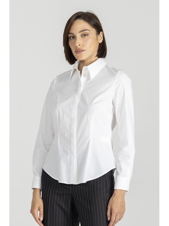 Deni Cler Milano Deni Cler Milano Koszula W-DC-1462-E5-G5-10-1 Biały Slim Fit
