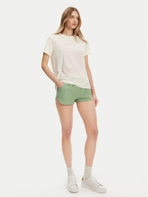 Roxy Roxy Tričko ERJZT05911 Écru Regular Fit